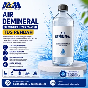 Air Demineral / demineralizer water TDS Rendah
