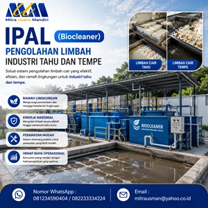IPAL (Biocleaner) - Sistem Pengolahan Limbah Tahu dan Tempe Modern